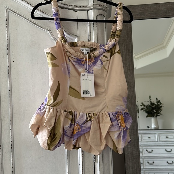 & Other Stories Floral Bubble Top NWT - Picture 5 of 5